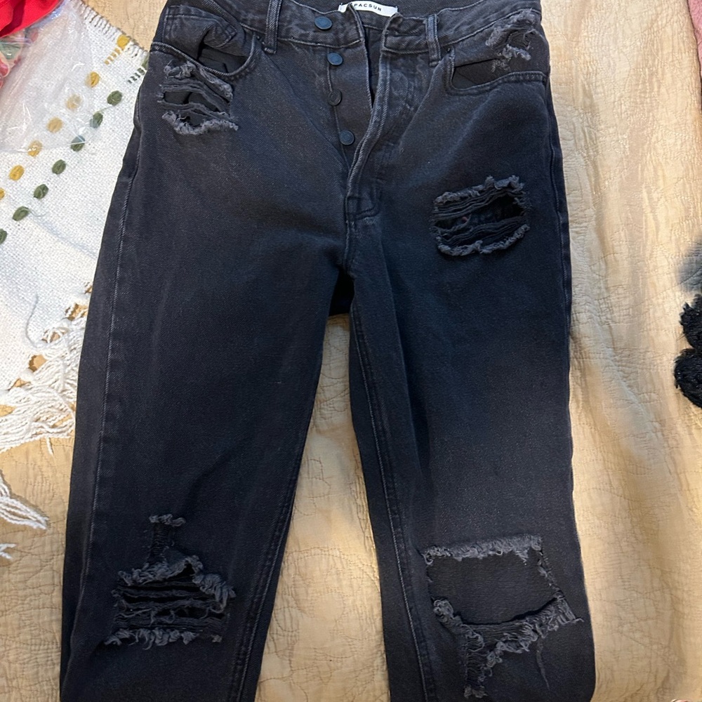 PACSUN high rise slim black jeans